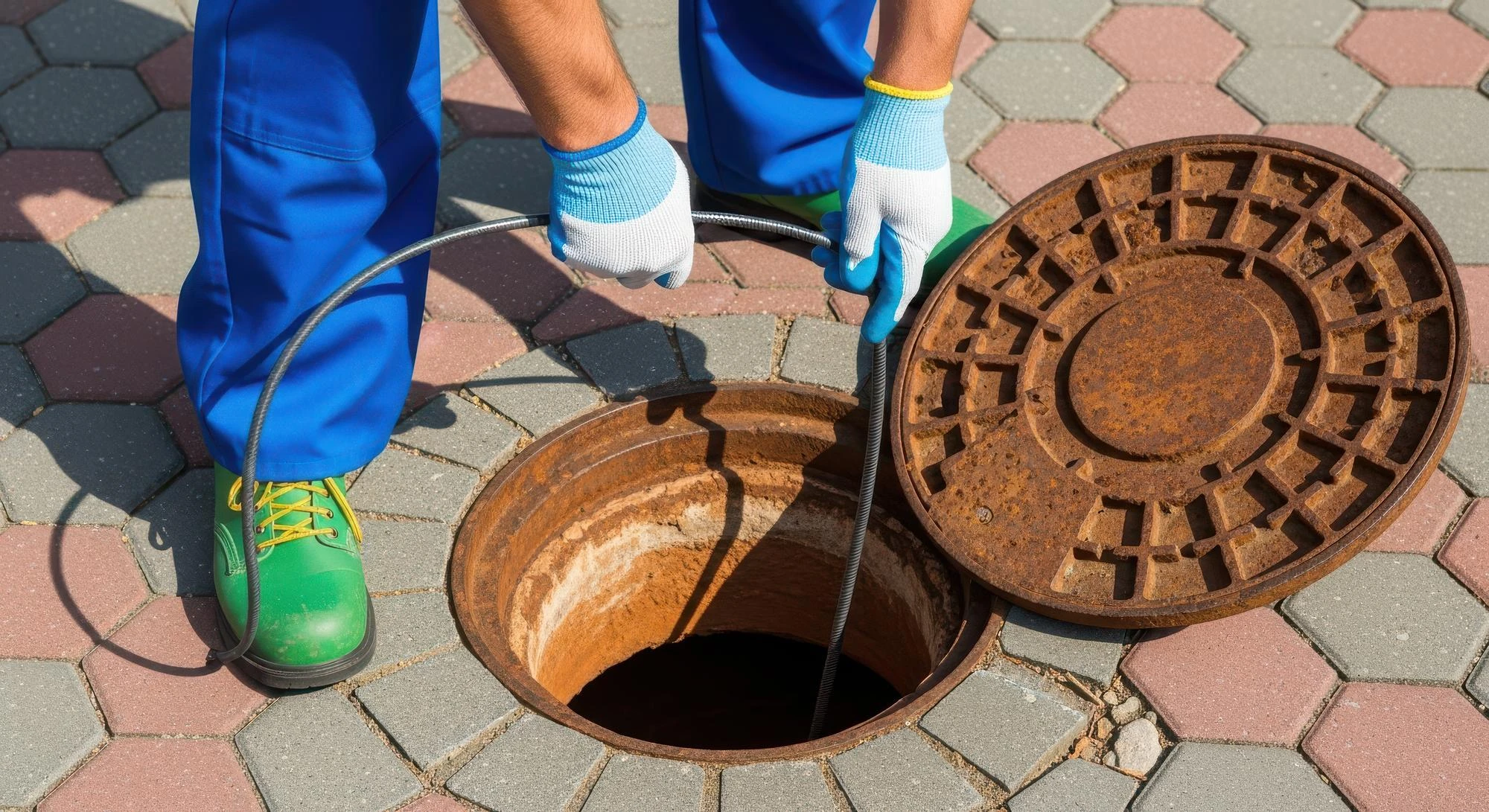 Equipe profissional da Hidro Veras realizando desentupimento em Piracicaba